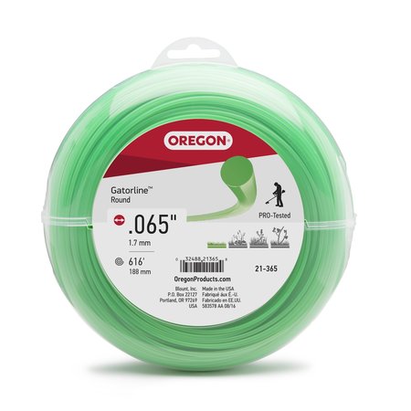 OREGON Gatorline Round Trimmer Line, .065" by 611", 1Lb Donut 21-365